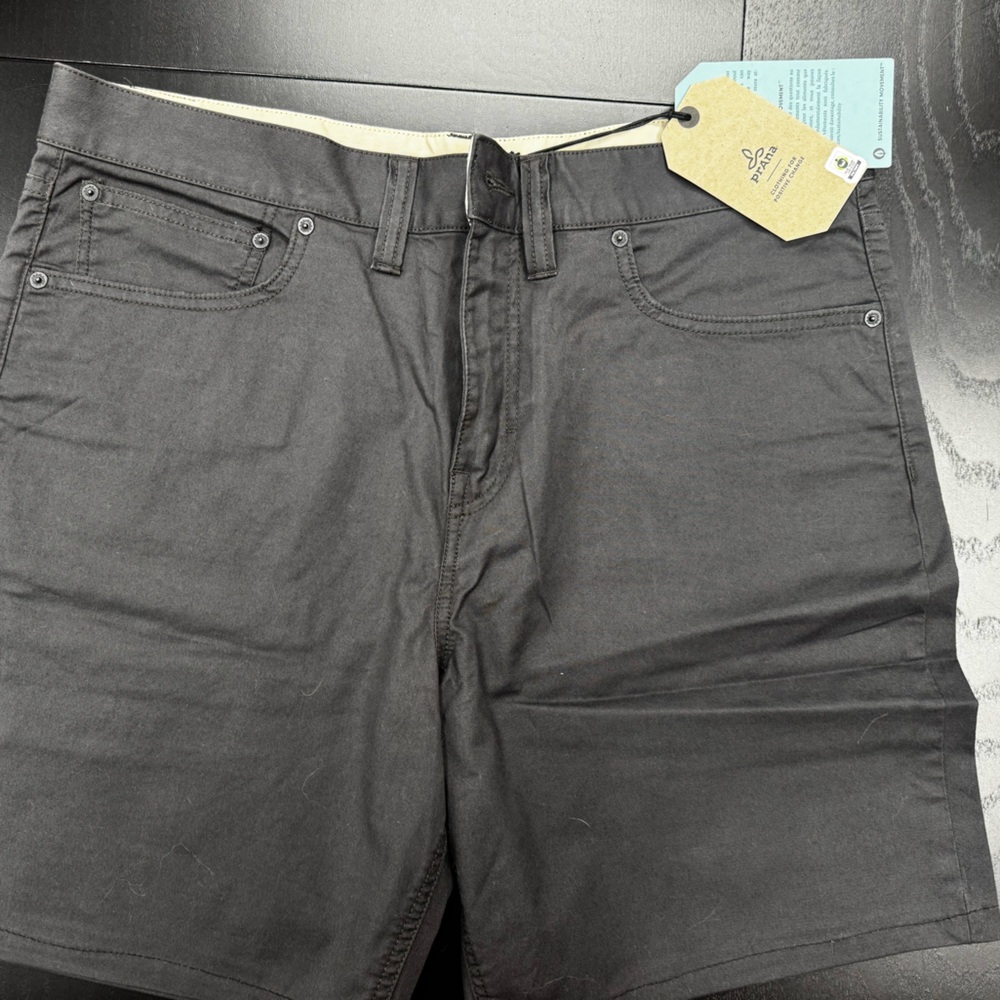 Prana Charcoal and Beige Shorts